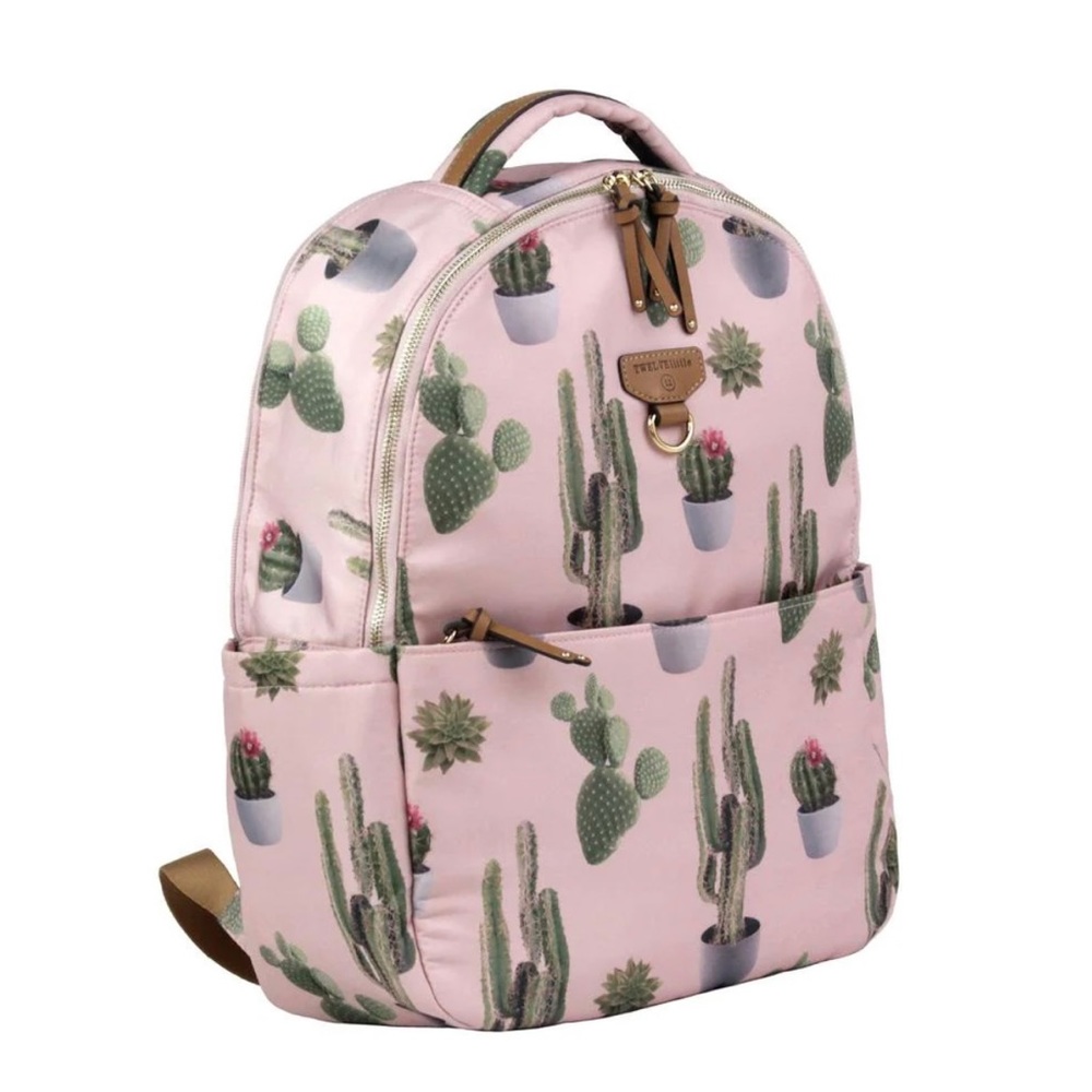 Twelvelittle On The Go Pink Cactus Diaper Bag Backpack